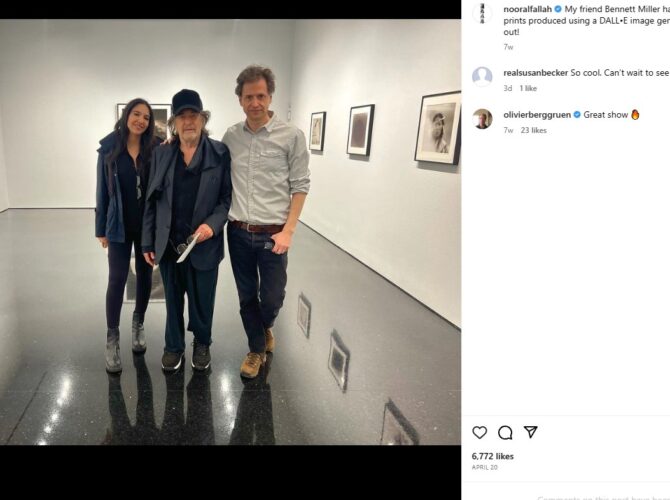 Al Pacino si Noor Alfallah/ sursa Instagram
